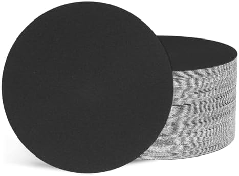 50Pcs Sanding Discs 5In 240Grit Hook and Loop Sandpapers Black