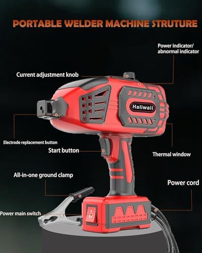 Portable Hand held Welding Machine for Metal, 20-120A 110V Electric Welding Machine with IGBT Inverter 5 Variable Current Adjustment, ARC Welder Gun, With 30 Pcs 3/32" Wire Rods
