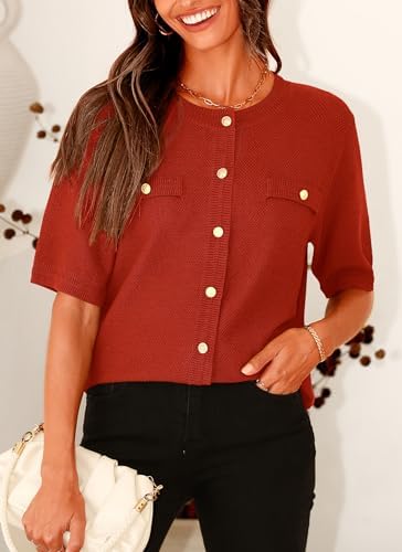 PRETTYGARDEN Women's Summer Casual Button Down Shirts