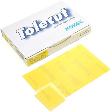 Tolecut PSA 8-Cut Block Sanding Sheets, Yellow K-800, 191-1527, 25 Sheets
