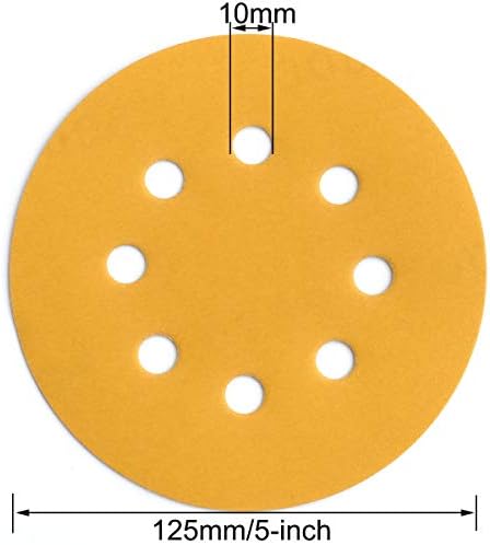 5-Inch 8-Hole Hook and Loop Sanding Discs 800-Grit, 200-Pack