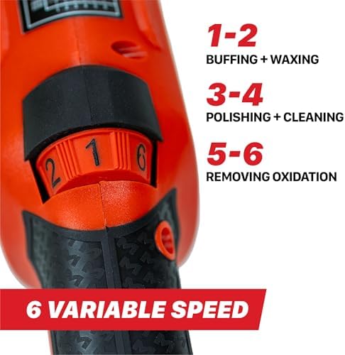 Maxshine MB15 Pro Brushless Dual Action Polisher – 15mm Long Throw Car Buffer with 5” Backing Plate, 1200W Motor & Variable Speed – Auto Detailing Tool for Cars, Trucks, SUVs & Boats, Paint Correction
