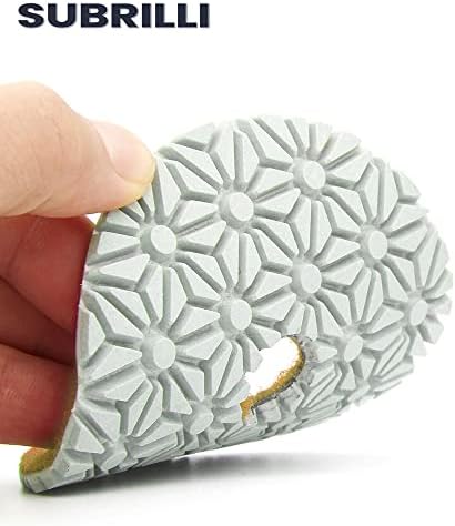 4" Dry/Wet 3 Step Diamond Polishing Pads 9-Pcs Step 1 for Granite Marble Quartz Concrete