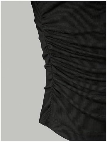 OYOANGLE Women's 3 Pack Business Casual Outfits Mock Neck Ribbed Tank Tops