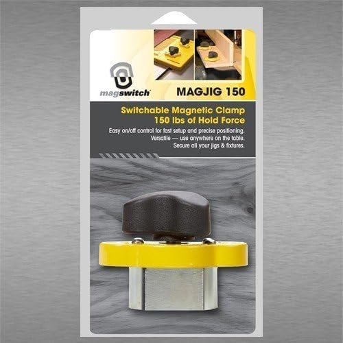 Magswitch MagJig 150 Switchable Magnetic Hold-Down – 150 lb for Large Jigs, Sleds & Heavy-Duty Woodworking Fixtures