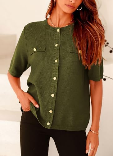 PRETTYGARDEN Women's Summer Casual Button Down Shirts