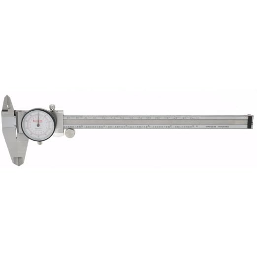 SPI 17-966-3 Dual Scale Inch Metric Dial Caliper: 0" to 8" (0 to 200mm) Range