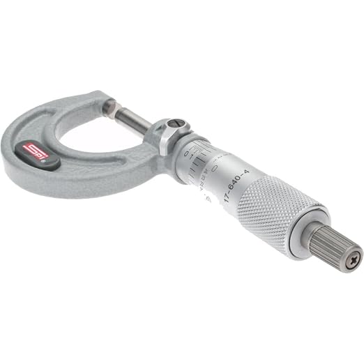 SPI 17-640-4 Calibrated Mechanical Outside Micrometer: 0 to 1 inch Range