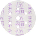 3M Hookit Finishing Film Abrasive Disc 260L, 01071, 6 in, Dust Free, P600, 100 Discs per Carton
