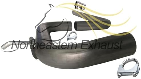 Northeastern Exhaust | Stainless Steel Resonator Muffler Exhaust Ssytem Kit Compatible for Chrysler PT Cruiser 2001-2010 2.4L | Free Clamps and Sleeve Included | Automotive Replacement Part