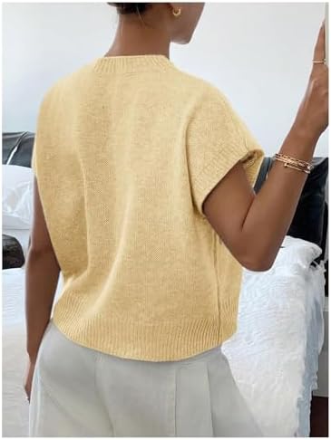 SOLY HUX Women's Short Sleeve Business Casual Sweater