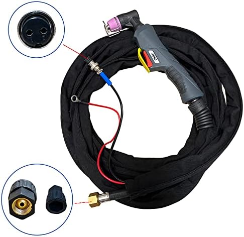 Pilot Arc Plasma Cutter torch,AG60 Plasma Cutting Gun Suitable for 40A 50A 60A High Frequency Air Plasma Cutting Machine.Fit CUT50DP CUT40DP CUT60DP AG60P