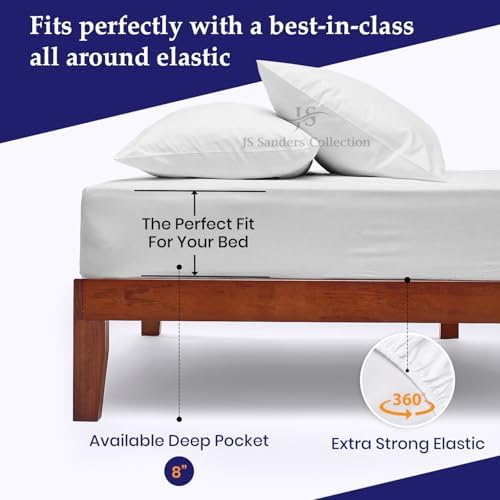 JS Sanders V Berth Boat Sheet 3 Pcs 600 TC Egyptian Cotton,White Stripe
