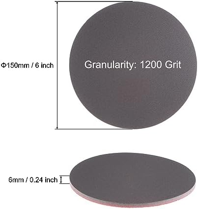 uxcell 30pcs 1200 Grit Sanding Sponge 6" Hook and Loop Sponge Sanding Disc