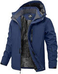 Mens Winter Snow Jacket Waterproof Ski Jackets Snowboard Rain Warm Coat Insulated Hood Fleece Lined