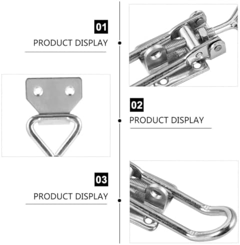 WOONEKY Toggle Latch Clamp Practical Workholding Device Stainless Steel with Adjustable Locking Force and Creative Appearance, Sturdy Metal Hasp Lock for Jigging and Movable Bases