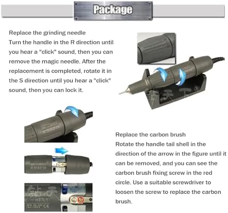 N3 Marathon Micromotor Polisher with 35K RPM Micro Motor Handle Jewelry,Ceramics,Silicone,Glasswork,Woodcarving. (H37l1, H)