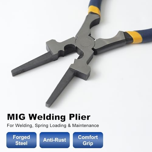 Professional 8" Weliding Pliers, Sharp MIG Pliers for Rust Resistant, Long Nose with Anti-slip Handle - Durable and Effecient (1pc)