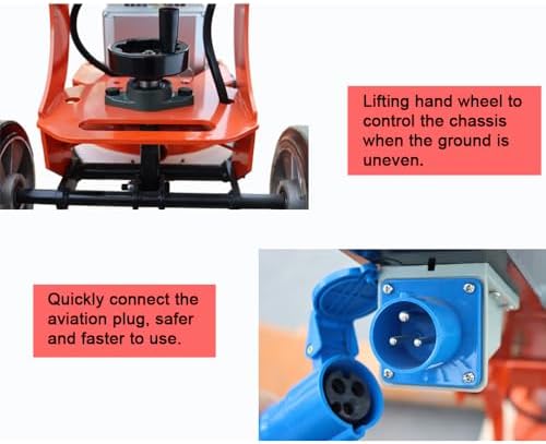 Floor Grinding and Trimming Machine 220V Walk-Behind Grinder Cement Floor Polisher with 3 Grinding Discs 2.2KW Foldable Arm Ground Polishing Machine
