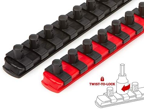 TEKTON Hex Bit Socket Set, 18-Piece | SHB91201 | 3/8 Inch Drive, (1/8 - 3/8 in., 3 - 10 mm), Socket Rail