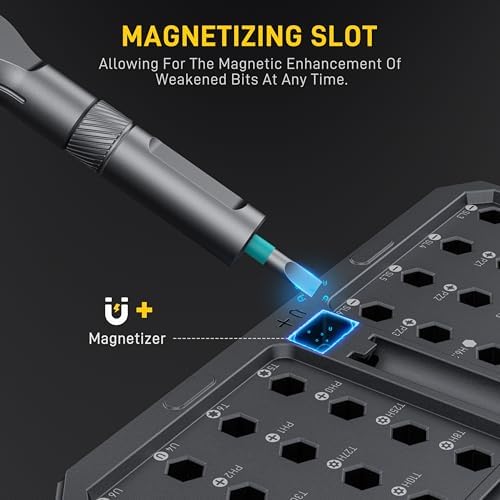 42 in 1 Magnetic Screwdriver Set, Multi Bit Ratcheting Screwdriver Set | with T Handle, Storage Case Repair Tool Kit for Computer, Eyeglass, Bicycles, Watch, Ring Doorbell, Furniture and DIY Man