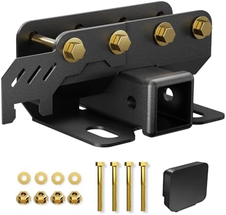 YZONA Tow Hitch 2 Inch, for Ford Bronco Tow Hitch Trailer Kit Compatible for 2021-2026 Ford Bronco 2 Door & 4 Door Hitch Receiver with Cover, Rear Bumper Towing Hook Combo (Exclude Bronco Sport)