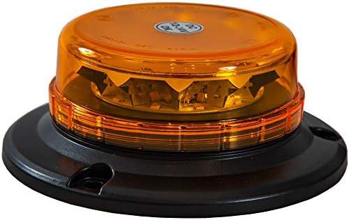 Buyers Products SL550ALP Low Profile LED Beacon Warning Light, 6"x2", Permanent & Magnetic Mount, Auxiliary Power Plug, 12 LEDs, 3 Flash Patterns, SAE J845 Class 1, Emergency Lighting for Vehicles