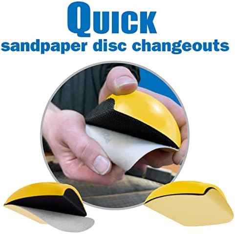 5 Inch Sanding Mouse Hook and Loop Sanding Block for use with Sanding Discs