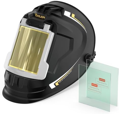TOOLIOM Flip-Up 5 x 4.3 Lens Welding Helmet for MIG, TIG and Stick