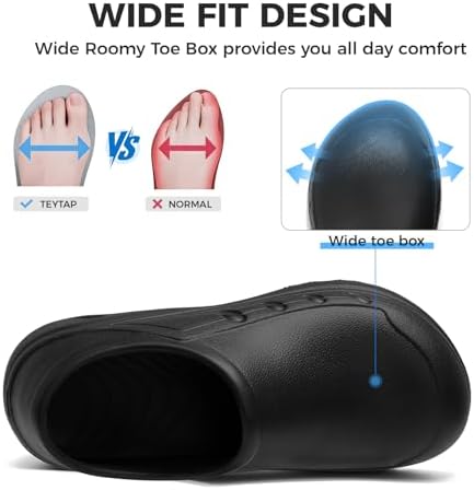 Chef Shoes Men Women Non Slip Work Shoes Water Proof Closed Toe Clogs for Nurse Kitchen Restaurant Food Service
