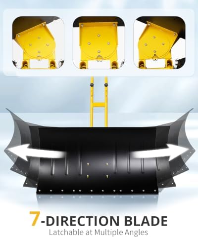 Outvita Snow Shovel with Wheels, 36" Wide 18" Long, Black & Yellow