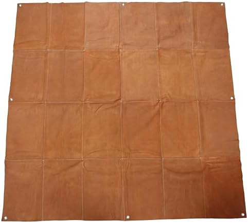 Leather Welding Blanket 6x6 ft Heat Resistant Spark Shield Brown