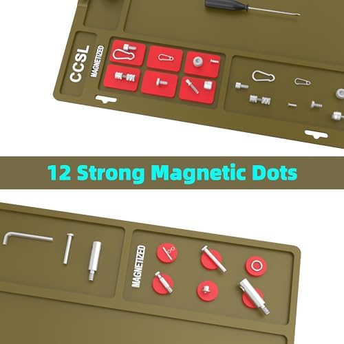 Gun Cleaning Mat 48"x16", Extra Large Magnectic Gun Mat for All Guns Anti-Slip Rubberized Workbench Mat for Pistol and Rifle