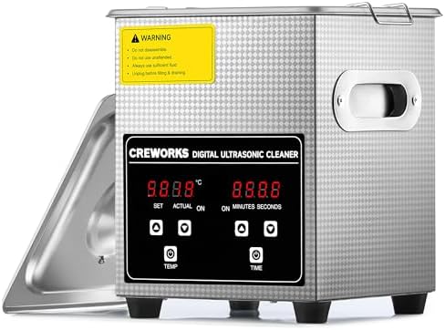 CREWORKS 2L Jewelry Cleaning Machine - 40kHz Digital Sonic Cleaner