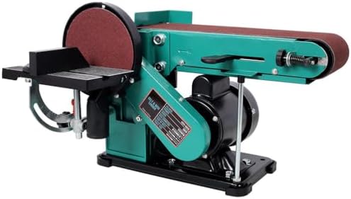 Belt and Disc Sander, 4" x 36" Belt & 6" Disc Benchtop Sander with Beveling Work Table, Heavy Duty Sanding Station for Woodworking, Metal and Plastic