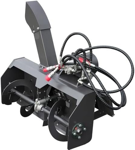 Skid Steer Snow Blower Attachment, Skid Steer Loader Snow Thrower Accessories, Directional Snow Chute, USA Stock, Mount: Length: 23.1in, Height:8.54in, Pin Distance:14.17in