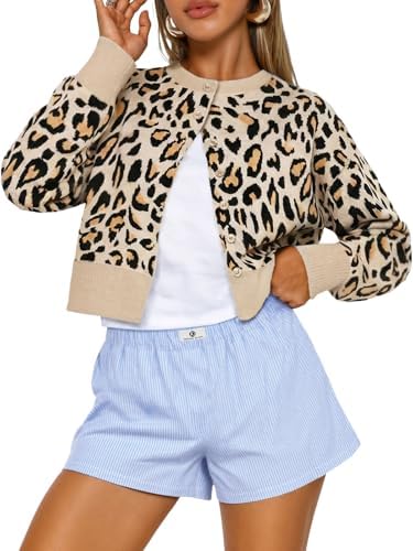 Trendy Queen Cropped Cardigan Sweaters for Women Fall Fashion Clothes 2026