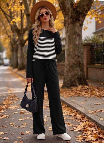 WIHOLL Two Piece Sets for Women Fall Outfits Casual Matching Lounge Sets