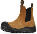 ANGRYRAM Slip on Steel Toe Work Boots for Men Waterproof Safety Shoes