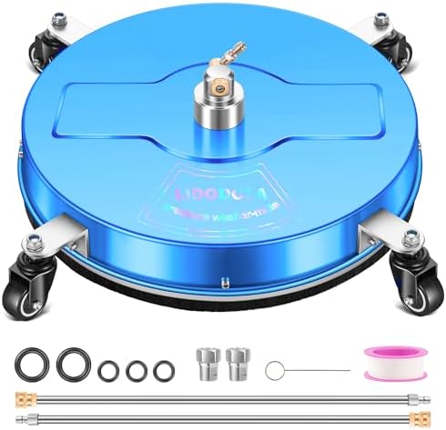 LidoDola 19'' Pressure Washer Surface Cleaner Blue, Power Washer Accessory