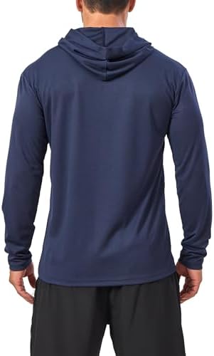 Men’s 5 Pack Sun Protection Long Sleeve Hoodie Rash Guard SPF Lightweight Quick Dry UV Shirts Outdoor Fishing Active Wear