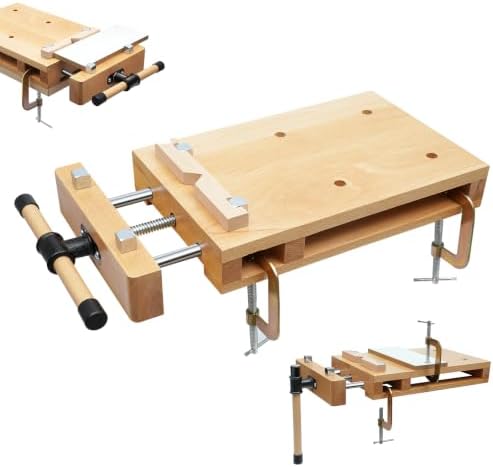 Woodworking Bench Vise, Portable Hard Wood Vise for Workbench