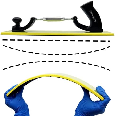 VOLSIVE Adjustable Sander Longboard Flexible Hand Sanding Blocks with Hook & Loop Backing Handle Sander, 7x42cm
