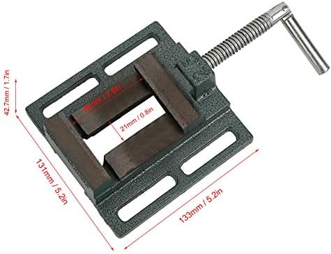 Lock Down Vise Heavy Duty High Precision Milling Machine Bench Clamp Drill Press Vise Tool for Metalworking Cast Iron 5.2 x 5.2 x 1.7 Inches
