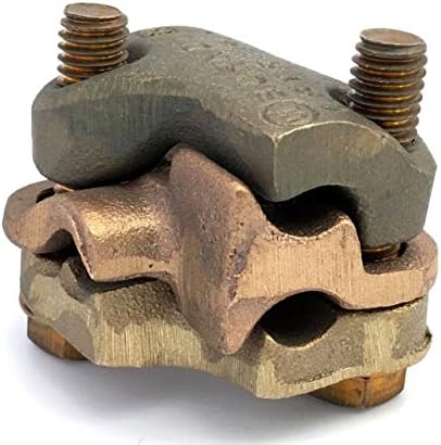 Hubbell Electrical/Burndy QPX2828 Versitap Parallel Clamp; High Conductivity Copper Body, Silicon Bronze Screw, Plain Plated