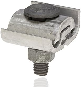 NSI PAA6 One and Two Bolt Aluminum Parallel Groove Clamp, 1/0-8 Main ACSR, 2/0 str-8 sol Main AL/CU, 1/0-8 Tap ACSR, 2/0 str-8 sol Tap AL/CU, 3/8" Length
