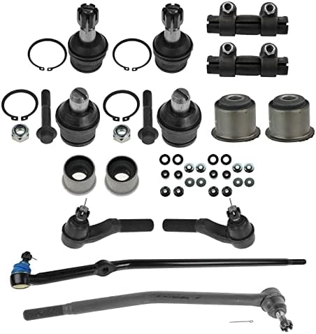 TRQ Front Steering and Suspension Kit Axle Pivot Bushing Ball Joint Radius