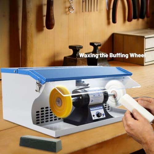 500W Jewelry Bench Polisher with Dust Collector for Jewelers