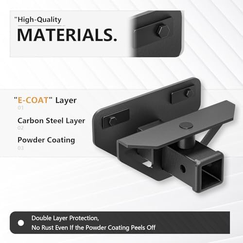 YZONA Tow Hitch 2 Inch, for Ram Hitch Trailer Kit, Class 3 III Rear Bumper Towing Receiver Compatible with 2003-2018 Dodge Ram 1500 & 19-24 Ram 1500 Classic & 03-13 Ram 2500 3500 Tow Combo with Cover