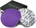 Serious Grit - 6-Inch P220 Grit Ceramic Multi-Hole Sanding Discs - 50 Pack